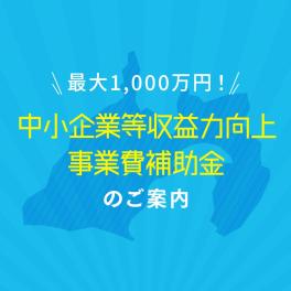【最大1,000万円】中小企業等収益力向上(賃上げ環境整備)事業費補助金